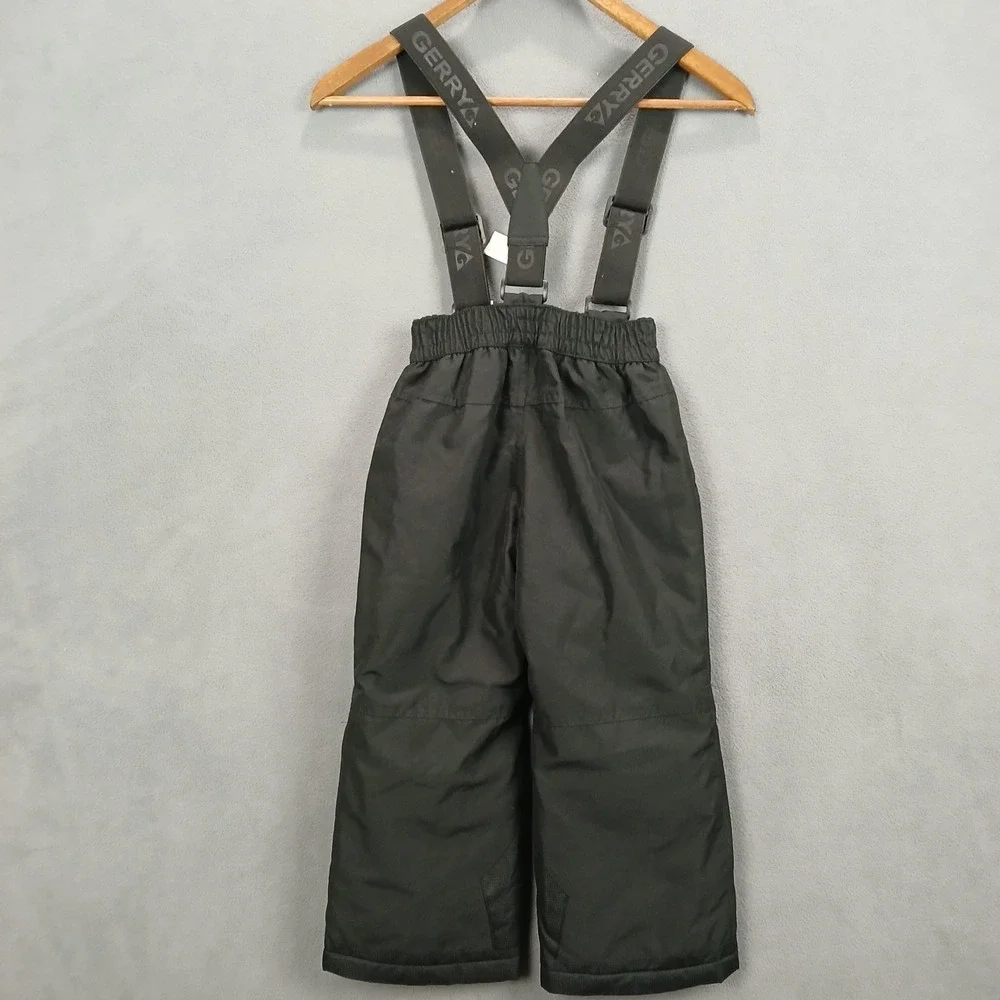 Gerry Snow Bib Unisex Kids 5/6 Black Water Resistance Warmth Removable Suspender